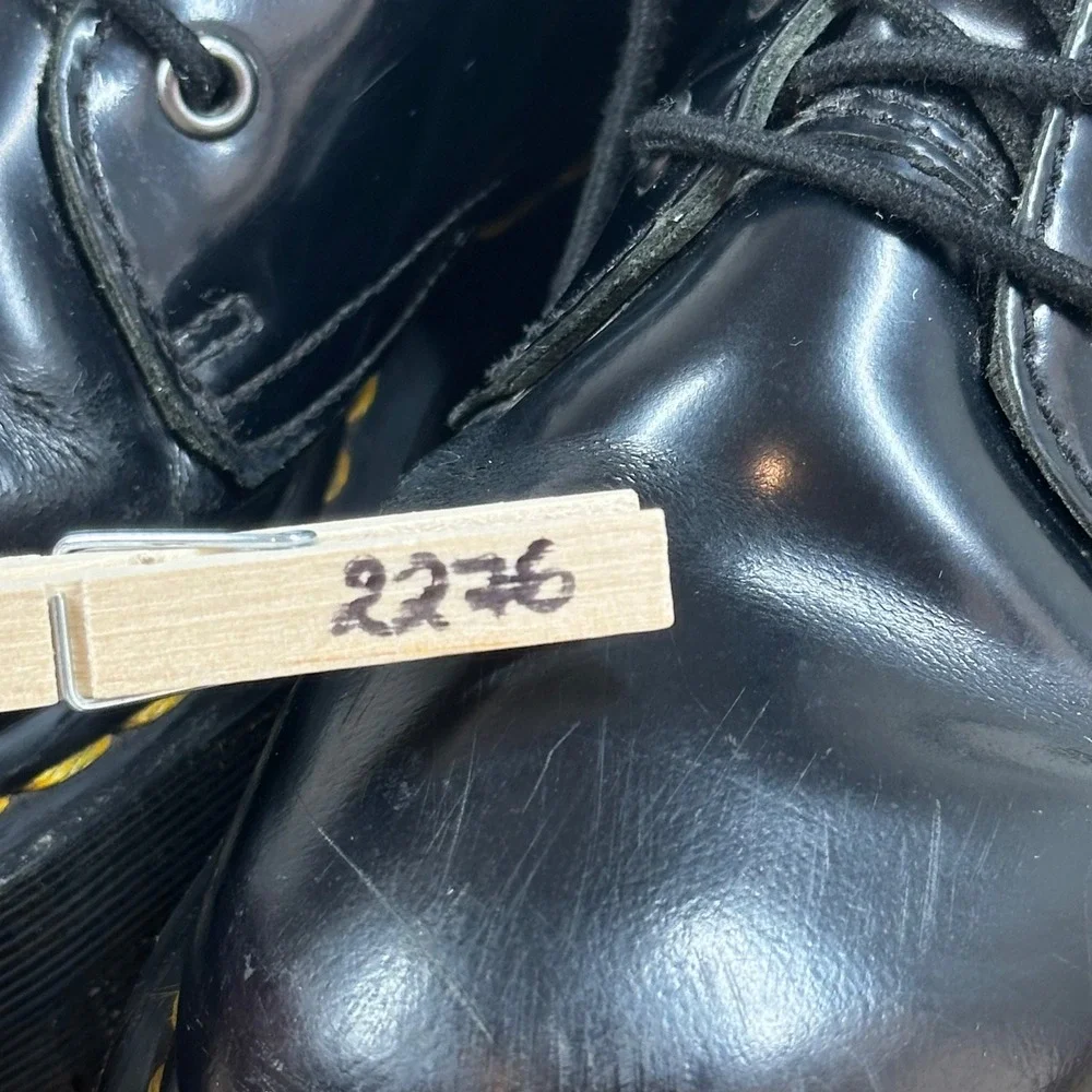 Dr. Martens Jadon Boots Men 7 Women 8 Black Patent Leather Platform Combat